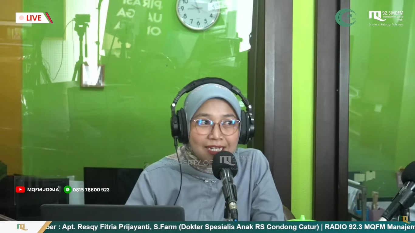 RS Condong Catur Berikan Edukasi tentang Tuberkulosis pada Anak melalui Siaran Radio MQ FM Yogyakarta